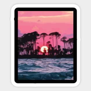 Lovely Sunset Arts Sticker